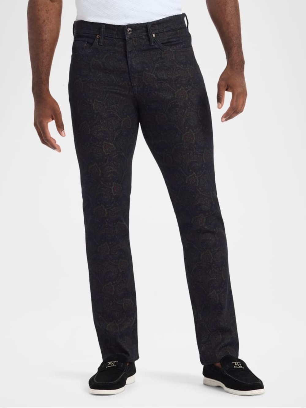 ROBERT GRAHAM Jaren Straight Paisley Print Jeans